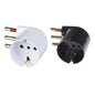 ROSI Adattatore Presa Schuko, Spina Italiano (L) 90° Salvaspazio, Plastica, Certificato CE, Confezione da 2 Pezzi, Bianco o Nero