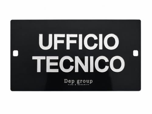 Cartello Ufficio in Plexiglass Lucido con Testo in Rilievo. Montaggio a Parete, Orientamento Orizzontale, Lettere in Rilievo, Design Moderno, Testo Personalizzabile, 20 x 10 cm