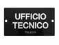 Cartello Ufficio in Plexiglass Lucido con Testo in Rilievo. Montaggio a Parete, Orientamento Orizzontale, Lettere in Rilievo, Design Moderno, Testo Personalizzabile, 20 x 10 cm