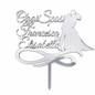 Cake Topper Personalizzato Oggi Sposi in Plexiglass Specchiato,16x16 cm | Targhetta per Torta nuziale con nome degli Sposi Personalizzabile