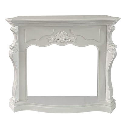 Cornice per camino rivestimento in legno L123xP39xH100 Parigi Bianco