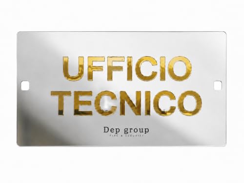 Cartello Ufficio in Plexiglass Lucido con Testo in Rilievo. Montaggio a Parete, Orientamento Orizzontale, Lettere in Rilievo, Design Moderno, Testo Personalizzabile, 20 x 10 cm