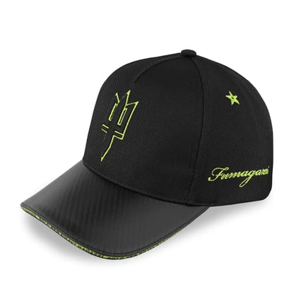 Carpe Diem Shop FUMAGAZZI | Berretto Cappello con Visiera Combo “SquadraCorse” NeroVerde Tema carbonio