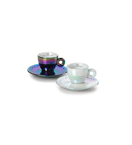 illy Collection 25568 Set di 2 Tazze da Espresso Art Collection John Armlender, Tazzine + Piattini Numerati e Firmati