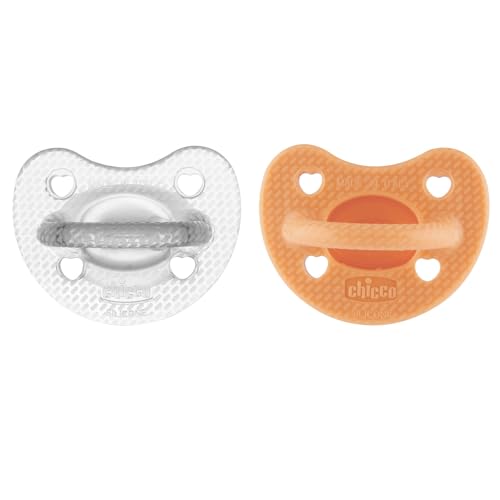PhysioForma Gommotto Luxe, Silicone Pacifier 6 - 16 Months, Set of Soft and Delicate Rubbers, Support Physiological Breathing and Promote Correct Mouth Development, 2 Pieces, Baby Girl