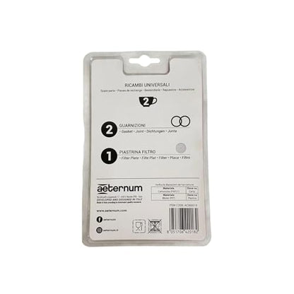 Aeternum, Ricambi Caffettiere in Alluminio, 2 Guarnizioni + 1 Piastrina, Compatibile con le Caffettiere 2 tazze, Made in Italy