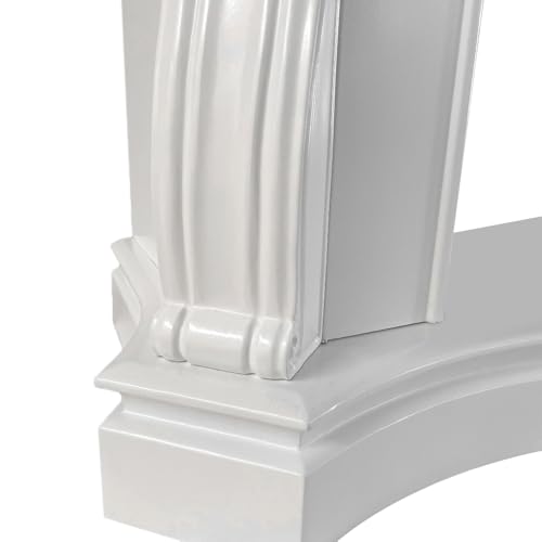 Cornice per camino rivestimento in legno L123xP39xH100 Parigi Bianco
