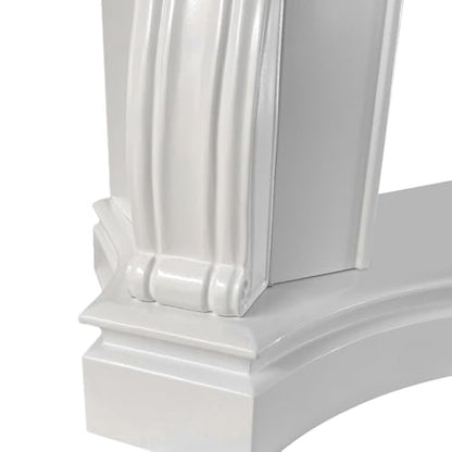 Cornice per camino rivestimento in legno L123xP39xH100 Parigi Bianco