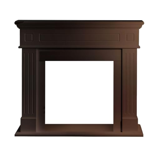 Cornice per camino rivestimento in legno L110xP36xH100 Cambridge Noce