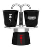 Bialetti Set Mini Express Stranger Things, 2 Bicchierini Termosensibili in ceramica inclusi, Cambia colore, Non adatta all'induzione, Nero, 2 Tazze
