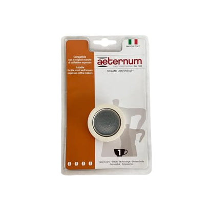 Aeternum, Ricambi Caffettiere in Alluminio, 2 Guarnizioni + 1 Piastrina, Compatibile con le Caffettiere 1 tazza, Made in Italy