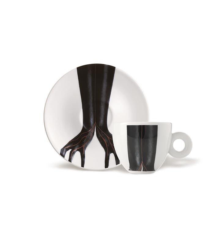 illy 25153 Art Collection, Collezione Genesi 4 Tazze da Cappuccino Numerate e Firmate Monica Bonvicini e Shirin Neshat