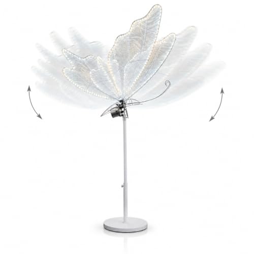 Farfalla Luminosa Cinetica LED con Ali in Movimento Sistema Motorizzato, Ali Traslucide, Uso Interno, Riutilizzabile, Effetto 3D