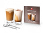 illy Indulgence Kit 2 Bicchieri in Vetro e 2 Cucchiaini in Acciaio, di Design con Ricettario Caffè | Preparazione di Cappuccino e Espresso Special
