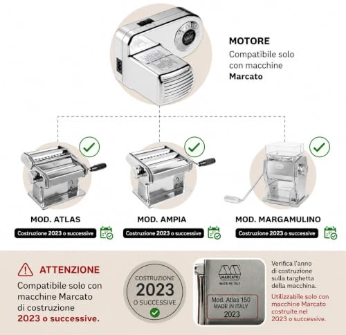MARCATO PD-220VPRM Motore Pasta Drive, Adatto alle Nuove Macchine per la Pasta Premium