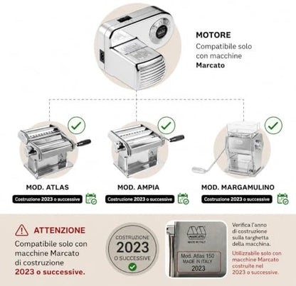 MARCATO PD-220VPRM Motore Pasta Drive, Adatto alle Nuove Macchine per la Pasta Premium