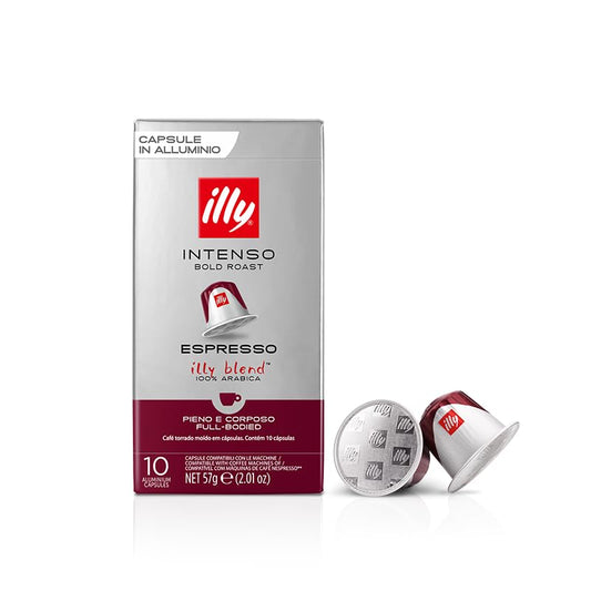illy 100 Capsule Compatibili Nespresso 10 Confezione da 10 Caffè Gusto Intenso
