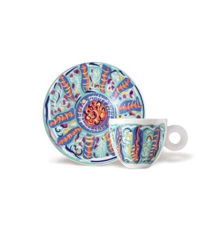 Illy Art Collection Sol Calero | 25367 Un Set da 4 Tazze da Cappuccino, Numerate e Firmate dall'artista