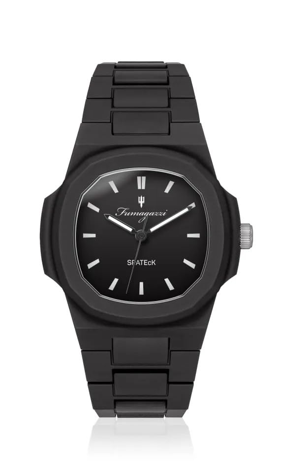 Generico FU322 Orologio da Polso Fumagazzi - Spateck – El Todo Negro ø 40 mm, Cinturino ABS, Movimento al Quarzo
