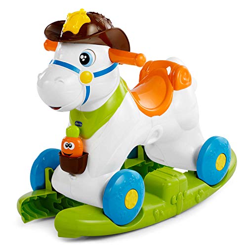 Chicco Cavallo a Dondolo per Bambini Baby Rodeo, Gioco Educativo e Interattivo, Cavallo Cavalcabile Bambino con Effetti Sonori, Max 25 kg, Giochi per Bambini 1-3 Anni, Made in Italy