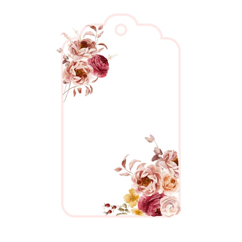 50 Etichette Cartoncino per Bomboniera, 50 Pezzi Tag Talloncino con Stampa Personalizzata, Bigliettini Cartellini Forma Personalizzabile