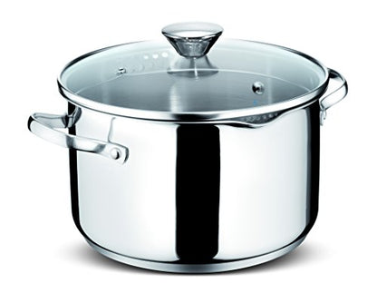 Lagostina Smart Set di Pentole Induzione, Gas e Forno in Acciaio Inox 18/10, 9 Pezzi, Fondo Lagoseal Plus Triplo Strato, Batteria di Pentole con 4 Casseruole, Pentola 2 Maniglie, 4 Coperchi