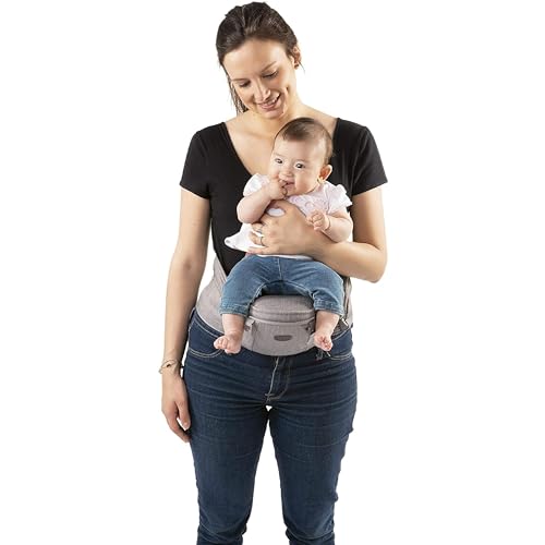 Chicco Hip Seat Carrier Marsupio Neonati Ergonomico da 0 Mesi a 15 kg, Porta Bebè 3in1 Multifunzione con Base Rigida Staccabile, Spallacci Imbottiti e Cappuccio Protettivo, 8 Posizioni - Beige
