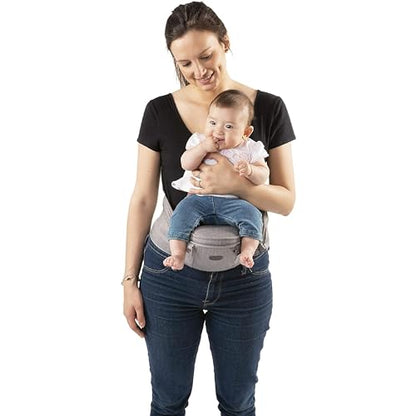 Chicco Hip Seat Carrier Marsupio Neonati Ergonomico da 0 Mesi a 15 kg, Porta Bebè 3in1 Multifunzione con Base Rigida Staccabile, Spallacci Imbottiti e Cappuccio Protettivo, 8 Posizioni - Beige