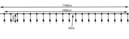 Iso trade 15617 Ghirlanda Luminosa Solare da Esterno 10 m