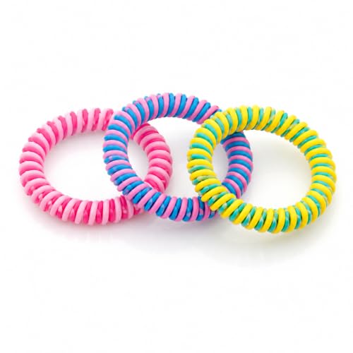 Chicco Braccialetto Natural Protettivo alla Citronella, 3 Pezzi, Colori Assortiti, Plastica, Resistente all'Acqua, dai 3 Anni