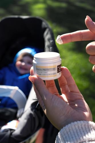 Fiocchi di Riso Burro PROTETTIVO, Crema Viso e Mani, con Ceramidi e Fico d'India, per Cute Sensibile, 2 Flaconi da 30 ml