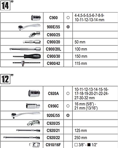 BETA 2047E/C108-21 Valigia con Assortimento Composta da 108 Utensili per Manutenzione Generale, in Plastica, Dimensione 555 x 370 x 92 mm, Nero/Arancio