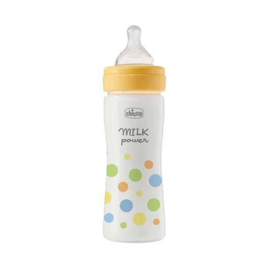 Chicco Biberon Perfect Easy Flusso Medio, con Tettarella Physio in Morbido Silicone e Finitura Soft Sense, Anticolica, Riduce Rigurgito e Irritabilità, Bottiglia in Plastica da 250ml, 2 Mesi+, Bambino