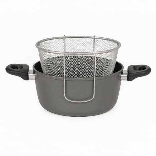 Friggi Vapo Poke 4 in 1 Linea Hawaian Dream Aeternum | Casseruola 22cm con Cestello per Cottura a Vapore, Cestello per Frittura e Coperchio incluso. Fondo in Acciaio adatto ai Piani ad Induzione