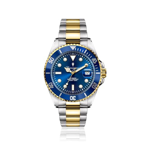 Orologio Fumagazzi Dittatore SangueBlu Automatico | ø40 mm Cassa acciaio con ghiera girevole, Movimento 8215 Automatico, Cinturino Acciaio, 10 ATM.