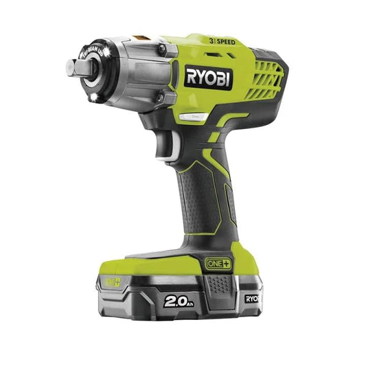 Ryobi Avvitatore ad Impulsi 18 V con 3 velocità, potenza massima di 400 Nm + 1 Batteria al litio da 2 Ah  | 3 Bussole in OMAGGIO