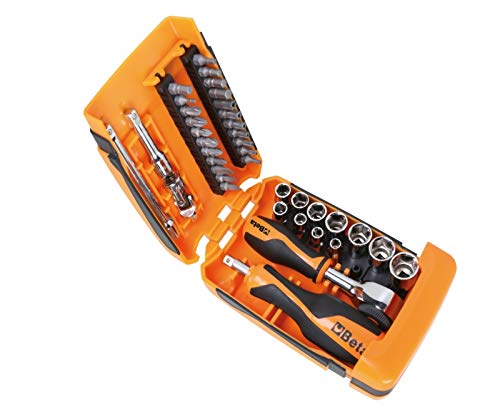 Beta 900/C39-R Set di 11 Chiavi a Bussola Esagonali, 21 Inserti per Avvitatori e 7 Accessori, in Cassetta di Plastica
