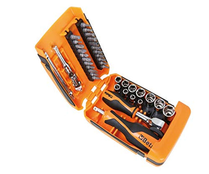 Beta 900/C39-R Set di 11 Chiavi a Bussola Esagonali, 21 Inserti per Avvitatori e 7 Accessori, in Cassetta di Plastica