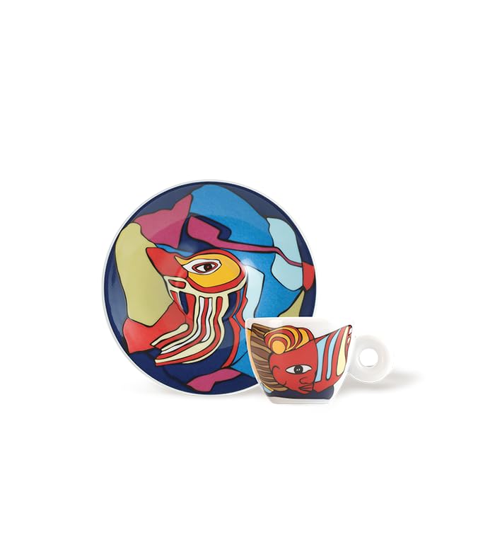 illy ART COLLECTION 25786 Tazze Biennale 2026, 4 Tazzine da Caffè Espresso Numerate e Firmate Maher, Werewere, Petersen e Rahman