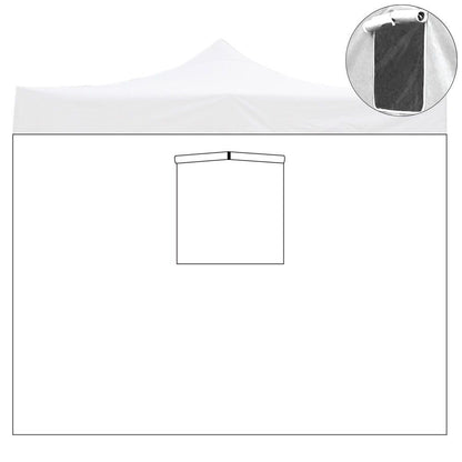 Telo laterale con finestra gazebo 3x3mt tessuto Oxford 600D impermeabile 9005/3