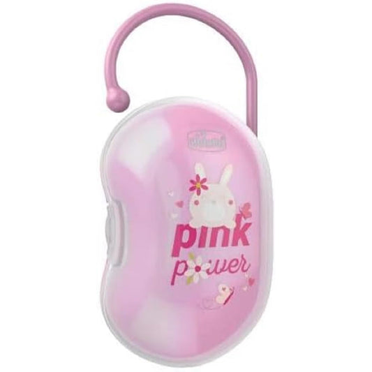 Chicco Double Pacifier Holder, Newborn Pacifier Holder, Versatile and Hygienic, Easy to Attach, Ergonomic Shape, Stirilizable, Pink, 0 Months+