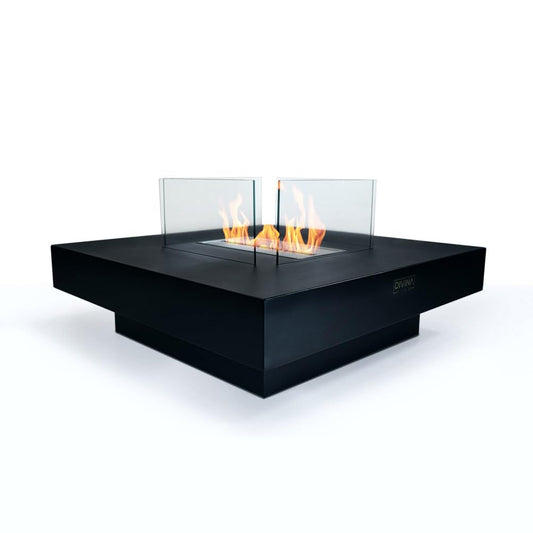 Divina Fire Camino a bioetanolo da Terra per Interno Esterno Panarea Nero 70x70x35