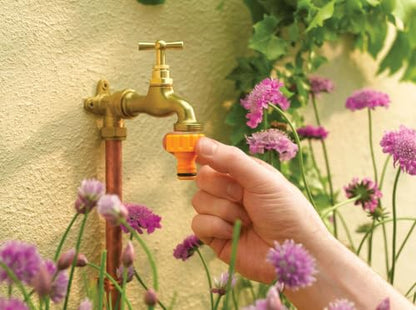 Hozelock Kit Raccordi Rapidi Tubo da Giardino con Ugello 3in1 | 8 Pezzi Connettori 12-15-19mm, con Rubinetto 3/4" e 1" - Lancia Irrigatore con getto Potente