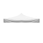 DIVINA GARDEN Evergreen Telo Tetto di Ricambio per Gazebo 2x2mt Bianco Tessuto PVC Impermeabile 9009/1