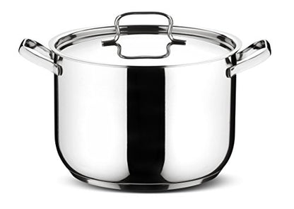Lagostina Set di Pentole Induzione, Gas e Forno in Acciaio Inox 18/10, 13 Pezzi, Fondo Lagoseal Plus Triplo Strato, Batteria Pentole con 4 Casseruole, 2 Pentole, 4 Coperchi, 3 Utensili Cucina