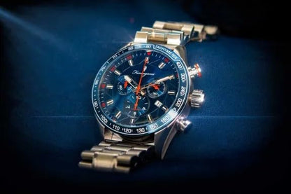Generico FU097 Orologio da Polso Fumagazzi - Lunatico Luna Blu Acciaio, ø 44 mm, Cinturino Acciaio Solido, Movimento Ronda 5040D, Water Resistant 10 atm