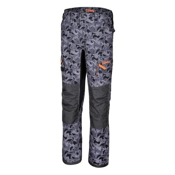 BETA 7818CM Pantaloni da Lavoro Elasticizzati 260 Grammi Work Canvas Camouflage Uomo Multitasche | Resistenti ed Effetto Mimetica Taglia: S