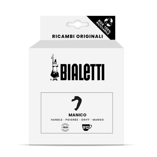 Bialetti Ricambi, Include 1 Manico con Spinotto, Compatibile con Moka Express Bialetti 9/12 tazze
