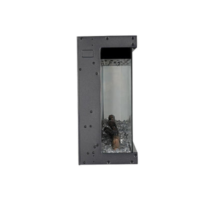 Camino elettrico da parete caminetto a incasso 3 Lati BOSTON130 L127 x P20 x H44