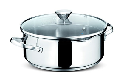 Lagostina Smart Set di Pentole Induzione, Gas e Forno in Acciaio Inox 18/10, 9 Pezzi, Fondo Lagoseal Plus Triplo Strato, Batteria di Pentole con 4 Casseruole, Pentola 2 Maniglie, 4 Coperchi
